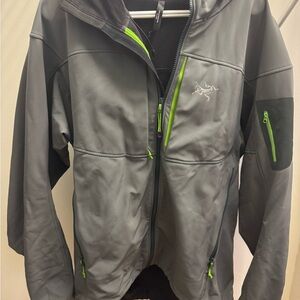 Arc'teryx Gray Jacket with Green Highlights